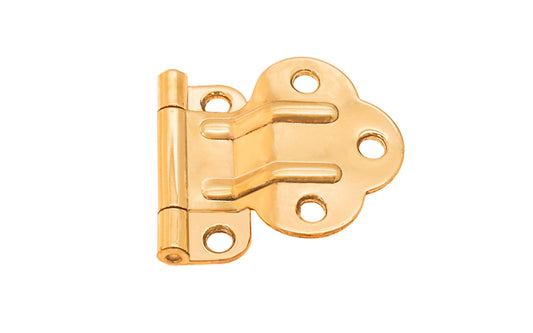 Vintage-style Hardware · Traditional & classic solid brass 3/8" offset style reversed pad Hoosier cabinet hinges. Non-lacquered brass ~ 1/16" leaf thickness gauge. 1-3/4" high  x  2" wide overall hinge size. The Hoosier, Sellers, McDougall, Napanee, Wilson, Boone & others. 