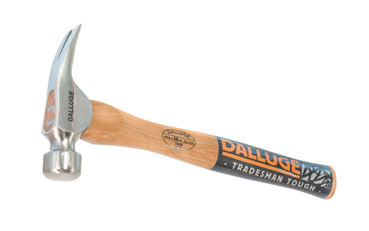 This 16 oz Dalluge Trim Hammer has a smooth face with a polished head. Straight Hickory hardwood handle. Model 1600. 13-1/2" overall length. 698250016003