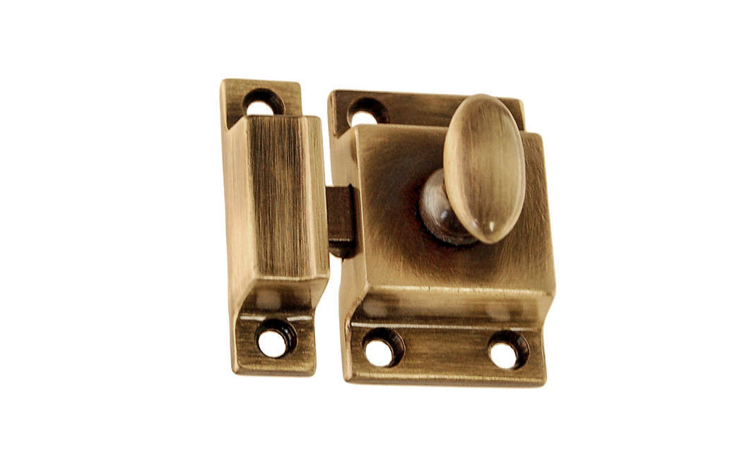 Vintage-style Hardware · Traditional & Solid Brass Cupboard Cabinet Latch ~ Small Size. 1-3/4