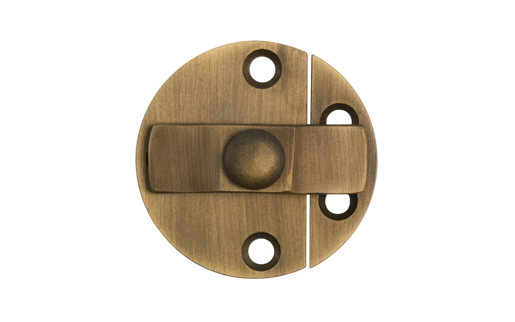 Button Back Plate Solid Brass 1-1/2
