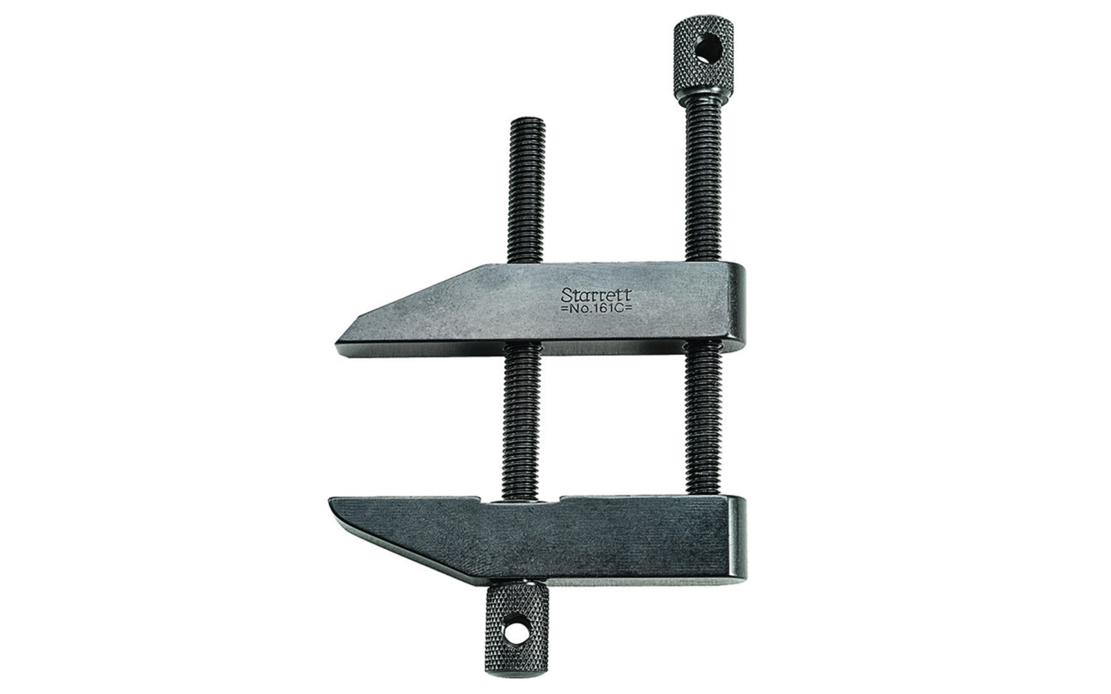 The Starrett 161 Toolmakers' Parallel Clamp features a single clamp (2-1/4") with 1-7/32" throat depth. 2-1/4" (57mm) Capacity, 1-7/32" (30mm) Throat Depth.  Made in USA. Model 161C