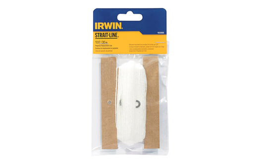 Irwin Strait-Line 100' Polyester Replacement Line features twisted construction, abrasion-resistant line holes more chalk for multiple line strikings. Anchor ring included. Irwin Model No. 1932893. Twisted Line. Line for chalk reels. 042526936920. Twisted strand line