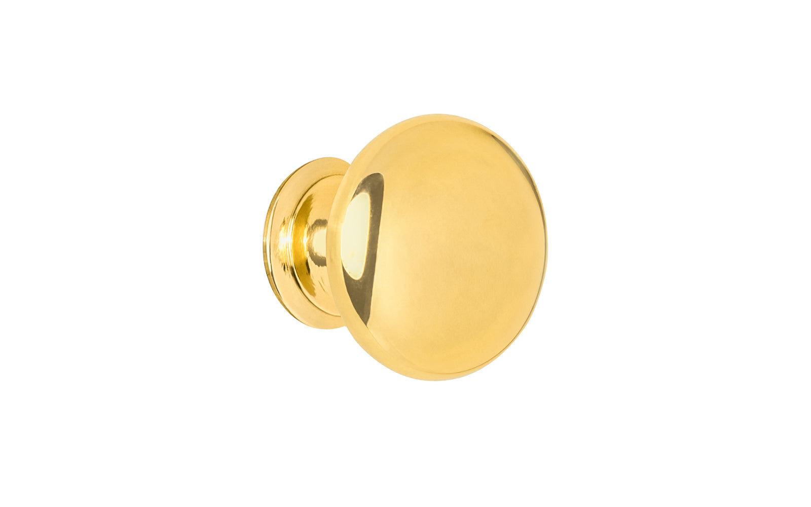 Vintage-style Hardware · Traditional & Classic Unlacquered Brass Knob. 1" diameter size knob. This stylish round cabinet knob has a smooth look & feel on a pedestal shaped base. Great for kitchens, bathrooms, furniture, cabinets, drawers. Non-lacquered brass (un-lacquered brass will patina). Authentic reproduction hardware.