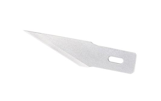 Excel #2 Straight Edge Blades - 5 Pack. Great for on matte board, linoleum, foam core, plastic, cardboard, plaster cast, cork, metal, stone, wood, balsa wood, rubber, wax, clay & more. Fits K2,  K5,  K6 Excel Knives. Made by Excel Blades.  Made in USA. Model 20002. 098171200022. Made in USA.