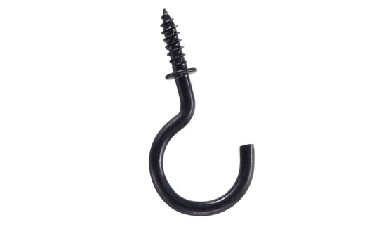 These 1" black finish on steel cup hooks are designed for hanging kitchen, workshop, home & industrial products. Sharp screw points bite into wood easily & quickly. National Hardware Model No. N119-729. 886780011746