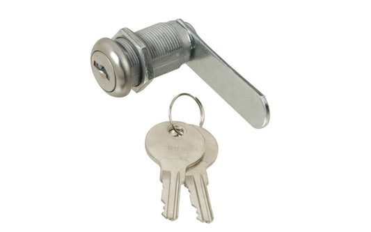 For 3/4" thick material. Utility Door/ Drawer Lock - Keyed Alike. Designed for locking wood or metal cabinet doors and drawers. Yale Y13 or Cole B1 key blank. Die-cast Zinc body. Bar, face plate and parts made of steel. National Hardware Model N192-484.