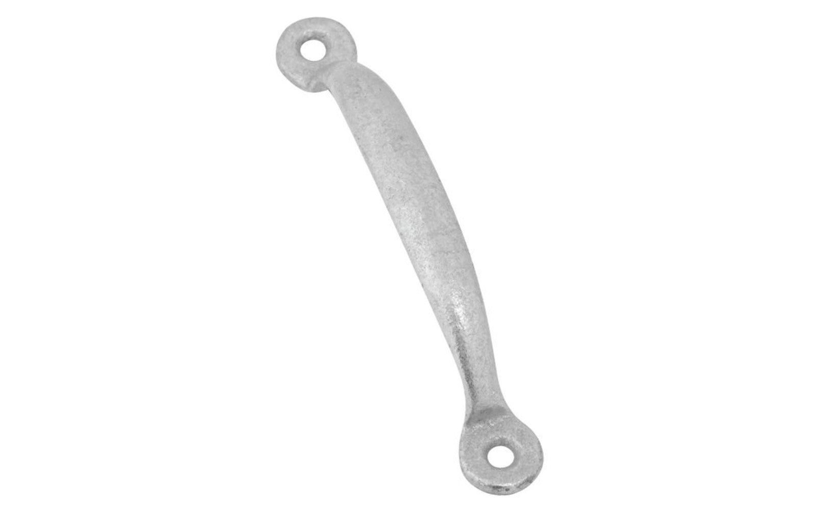 This galvanized utility pull is designed for use on screen doors, & other applications. Includes fasteners. Galvanized steel material. 4-3/4" overall size & 4-1/4" on centers. National Hardware Model N117-721.