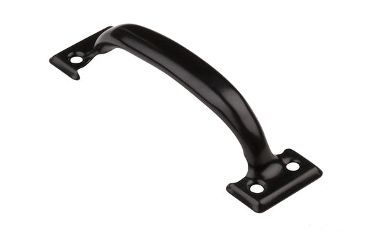 This black finish utility pull is designed for general use on drawers, doors, & a variety of other applications. Includes fasteners. Made of steel material with black finish. Available 5-3/4" overall size & 6-1/2" overall sizes.