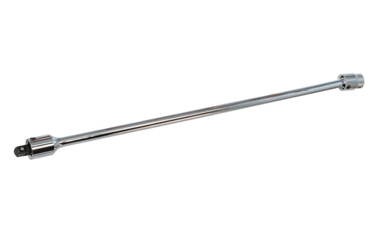 20" Double Ended Extension Bar 3/8" Dr. Chrome Vanadium Steel. Extension bar. Both ends swivel.  Made in Japan.