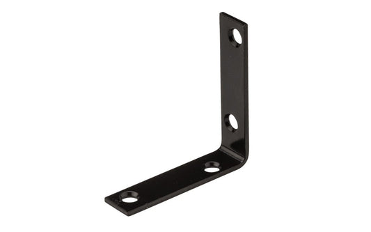 This 2-1/2" x 5/8" Black Finish Corner Brace is designed for furniture, countertops, shelving support, chests, cabinets. Great for repair of many items & other home, workshop, & industrial applications. Made of steel material with a black finish. Single corner brace. National Hardware Model No. N226-482. 886780014563