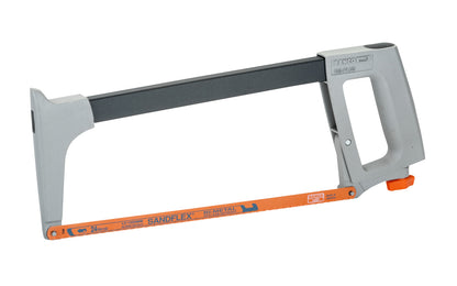 This Bahco 300 mm Professional Hand Hacksaw with Aluminum Handle is supplied with a 300 mm (12") Sandflex 24 TPI bi-metal blade. It has a blade tensioning mechanism with blade retaining spring for easy blade change. Alternative 55° blade mounting pins for flush cutting. Model 225-PLUS. 7311518029708