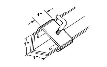 1" Steel Bed Rail Clamps - 2 Pack