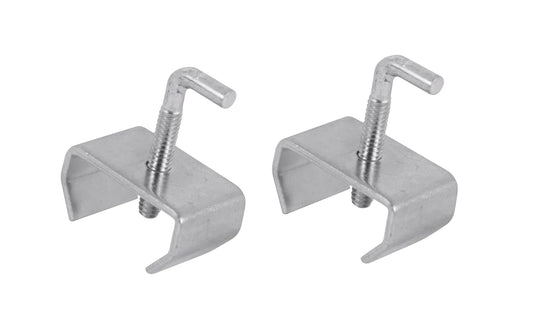 These 1-1/4" Steel Bed Rail Clamps are heavy-gauge steel brackets used to hold steel bed frames meeting rails together. Designed for 1-1/4" x 1-1/4" rails. Fits most all standard bed frames. Contents: 2 clamps & 2 holding screws. 2 Pack. 049793090065