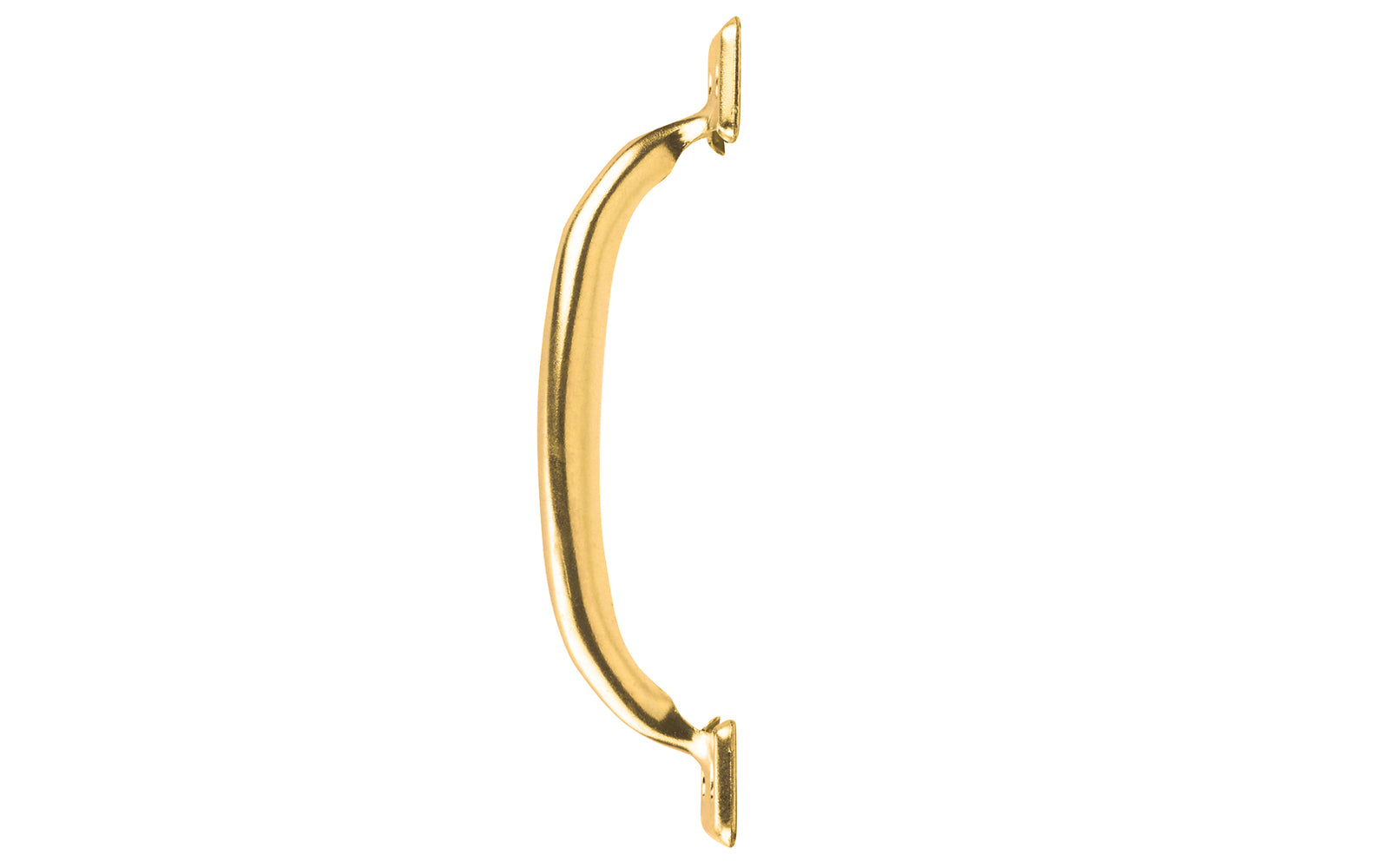This brass-plated utility pull is designed for general use on drawers, doors, & a variety of other applications. Includes fasteners. Made of steel material with brass plated finish. Available 5-3/4" overall size & 6-1/2" overall sizes.