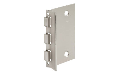 Door Flip Lock. This door lock is constructed from steel. Reversible door lock can be used on right or left-handed swing-in doors. It easily installs to your door jamb with two screws; no mortising required. It includes an anti-lockout screw making it child safe. Made by Defender Security - Satin Nickel Finish