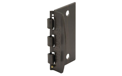 Door Flip Lock. This door lock is constructed from steel. Reversible door lock can be used on right or left-handed swing-in doors. It easily installs to your door jamb with two screws; no mortising required. It includes an anti-lockout screw making it child safe. Made by Defender Security - Aged Bronze Finish