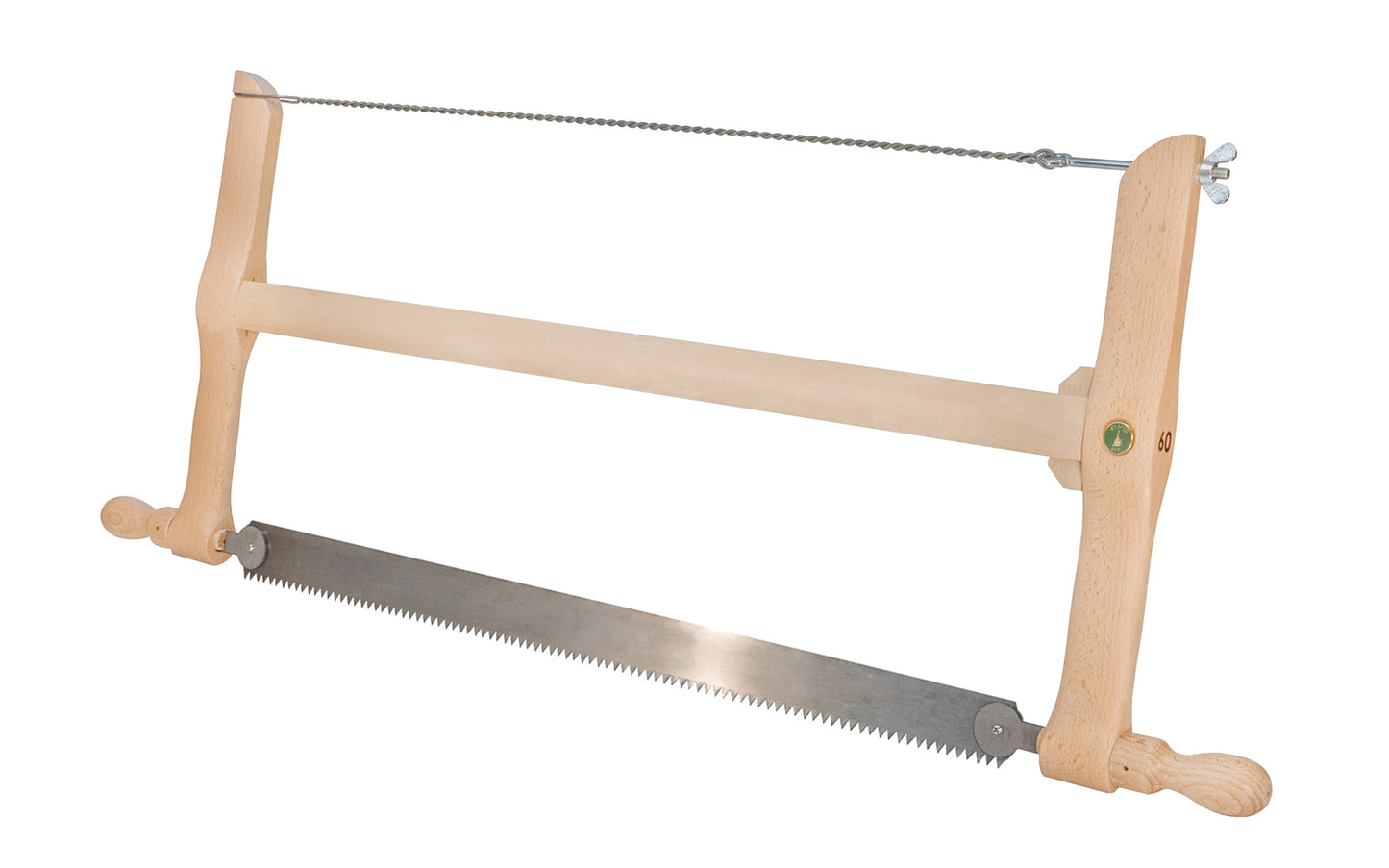 Made in Germany · Model No. 270-600 ~ "Farmer's Saw" made by Ulmia in Germany. Large saw teeth with marked push & pull-to-cut orientation for coarse cuts. This web saw is particularly suited for cutting boards, square-edged timber, round wood & firewood - 4044637102108 - 6 TPI - 600 mm blade - Web Saw - Set & sharpened - Coarse, Fast Cutting Blade  - Pull & Push-to-Cut