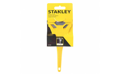 Model No. 28-593.  The Stanley Window Utility Scraper is ideal for scraping paint from windows, mirrors, tiles & other flat surfaces. Comes with one 11-921 utility knife blade. 2-3/8" blade width. Yellow plastic handle. 076174285932.  Made in England.