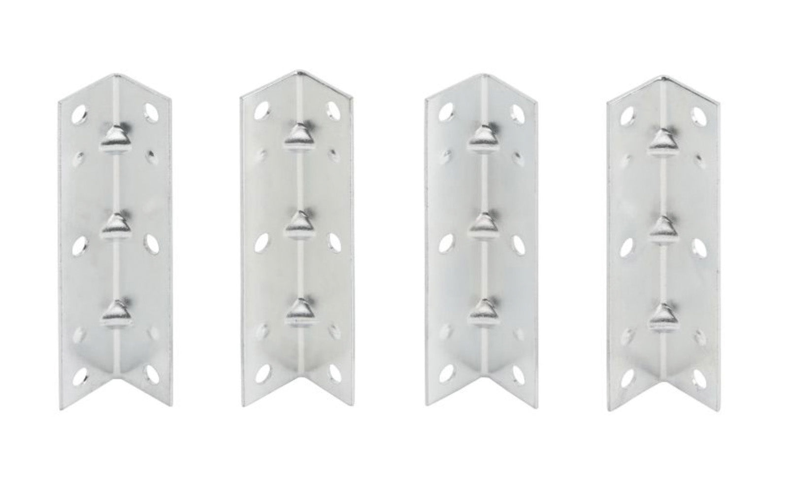 These 3-1/2" x 3/4" size corner braces are designed for furniture, countertops, shelving support, etc. Allows for quick & easy repair of items & other home, workshop, & industrial applications. Made of steel material with a zinc plated finish. 4 Pack. National Hardware Model N220-079. 038613220072. 