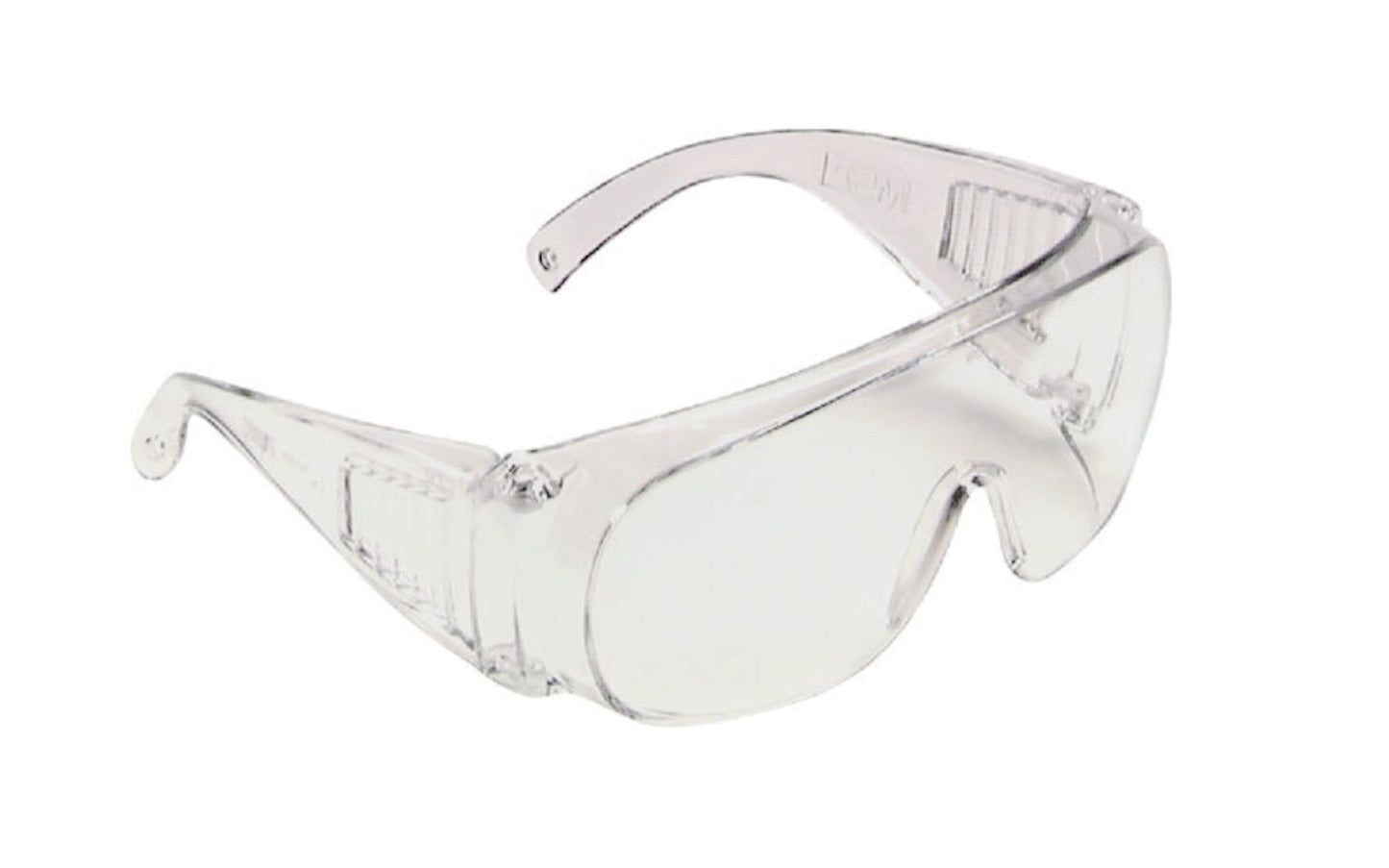 Safety Works Clear Safety Glasses. Cost-effective and durable safety glasses. Ideal to keep you safe on the job. Can be worn with or without prescription glasses. Fits over most prescription eyewear to protect your personal glasses from paint, scratching, and other damage while letting you see your work in sharp focus.