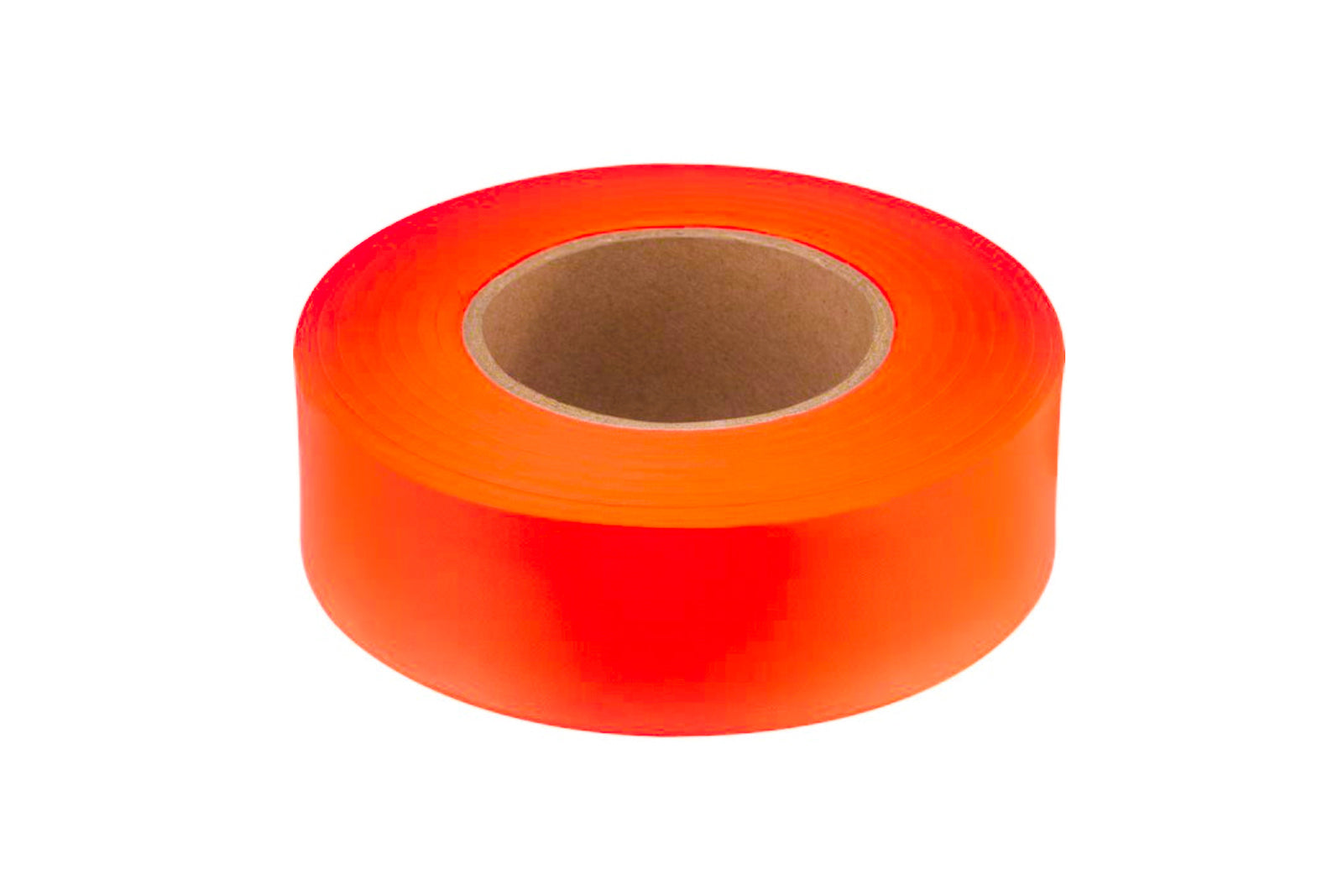This Empire Fluorescent Orange Color Flagging Tape 1" x 200' is durable plastic tape that remains pliant in cold weather. Easy to tear & tie off. Tape is ideal for surveying projects, marking trails, & similar tasks, etc.  Model 77-002. 015812770027