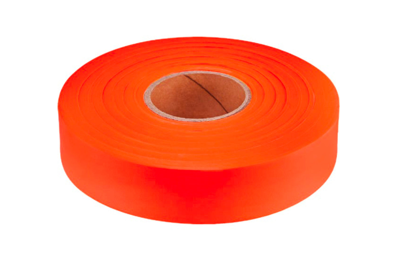 This Empire Fluorescent Orange Color Flagging Tape 1" x 600' is durable plastic tape that remains pliant in cold weather. Easy to tear & tie off. Tape is ideal for surveying projects, marking trails, & similar tasks, etc..  Model 77-062. 015812770621