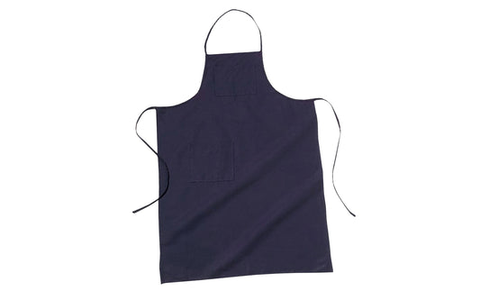 3-Pocket Cotton Work Apron. Blue color, rugged 100% natural cotton. 36" long. Large flared waist pocket with 2 pockets on bib. Completely bound with strong canvas binding for durability.  CLC Model No. BS60.