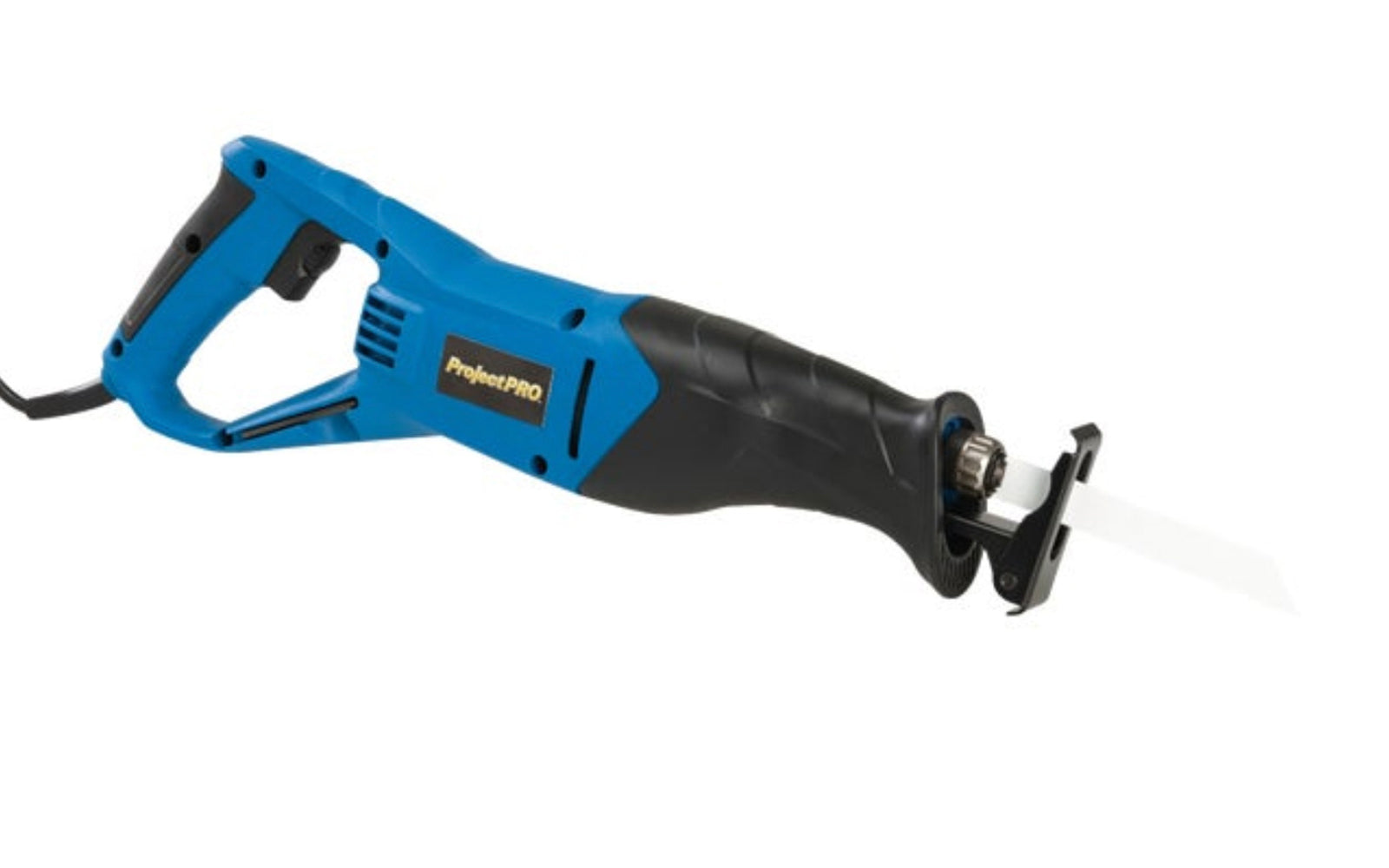 Project-Pro 7-Amp Reciprocating Saw. Economy priced reciprocating saw power tool, ideal for DIY. 7A motor to cut through lumber, metal, tree limbs, & a variety of other materials. Stroke length 1-3/16