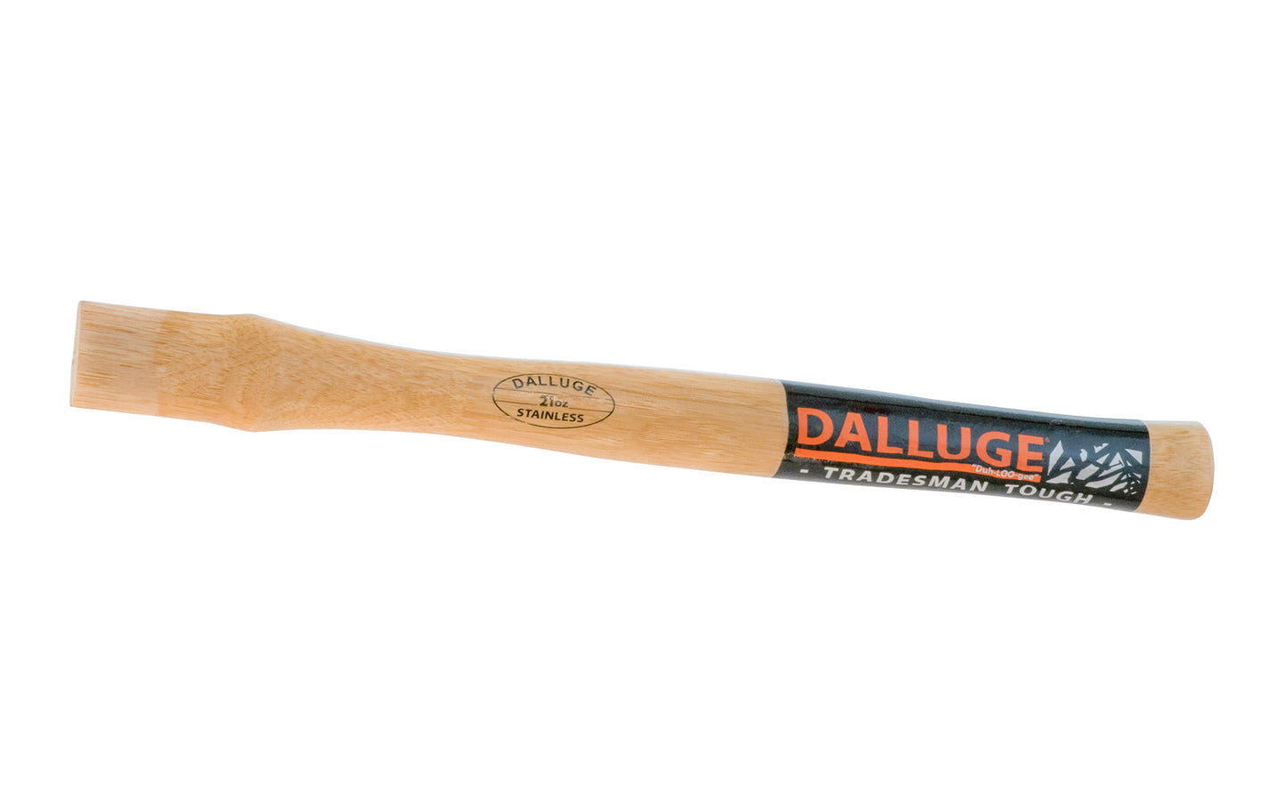 Dalluge 3300 Replacement Handle is a sleek, aerodynamically contoured straight handle made from top quality American hickory & machine-gauged to precise balance, then double-sanded, buffed & lacquered. 03300. Includes wood wedge & two steel wedges.  Vaughan & Bushnell Mfg.   Made in USA. 698250033000