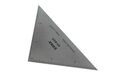 This triangle ruler is made from .022" thick stainless steel with 1/32″ measuring intervals & metric equivalents on back.  Made in USA. 37-433. 792024374334