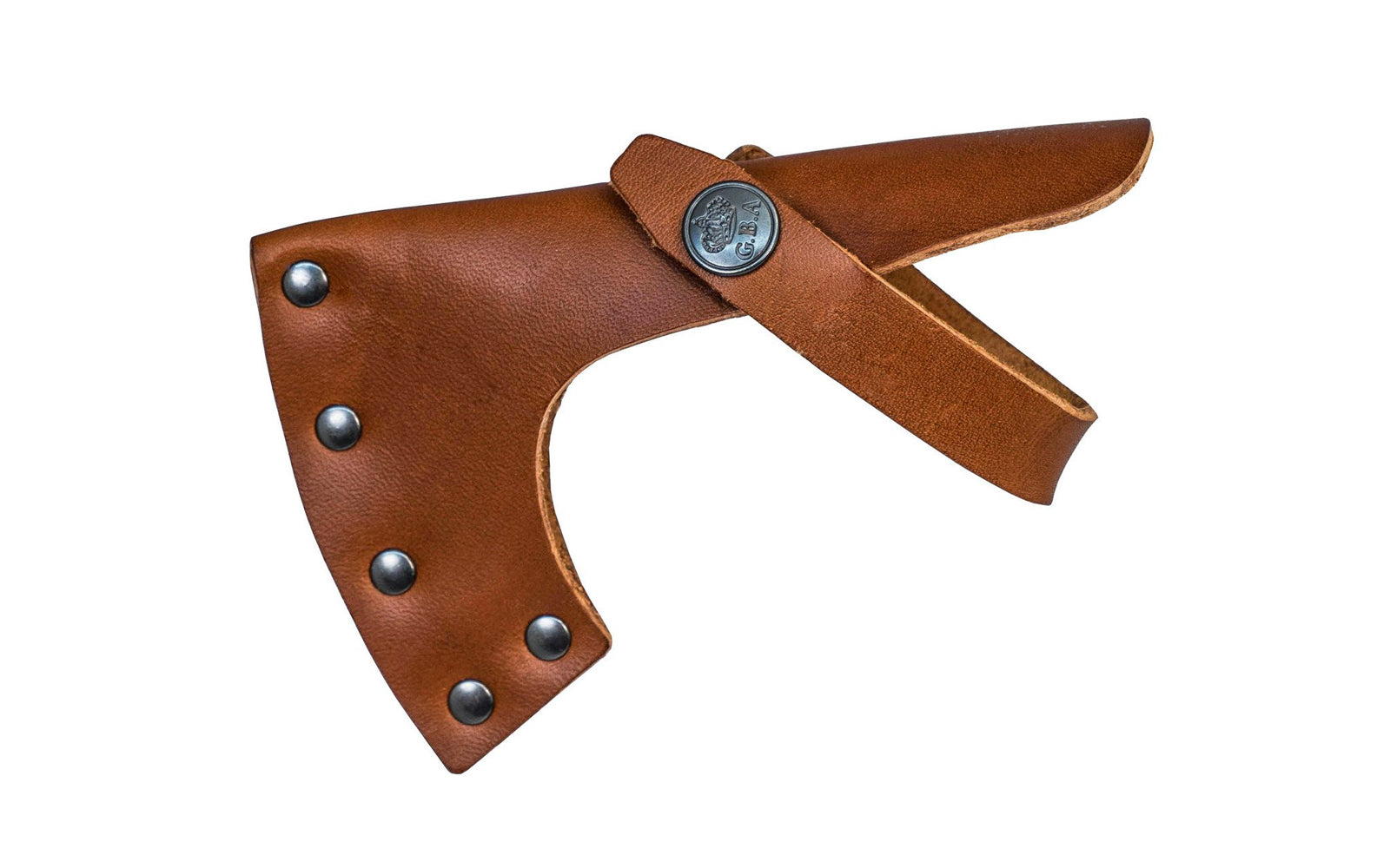 Gränsfors Bruk grain leather sheath is designed for the Hunter's Axe No. 418. The vegetable-tanned leather is free from heavy metals & is biodegradable. 7391765418081. Model 418C