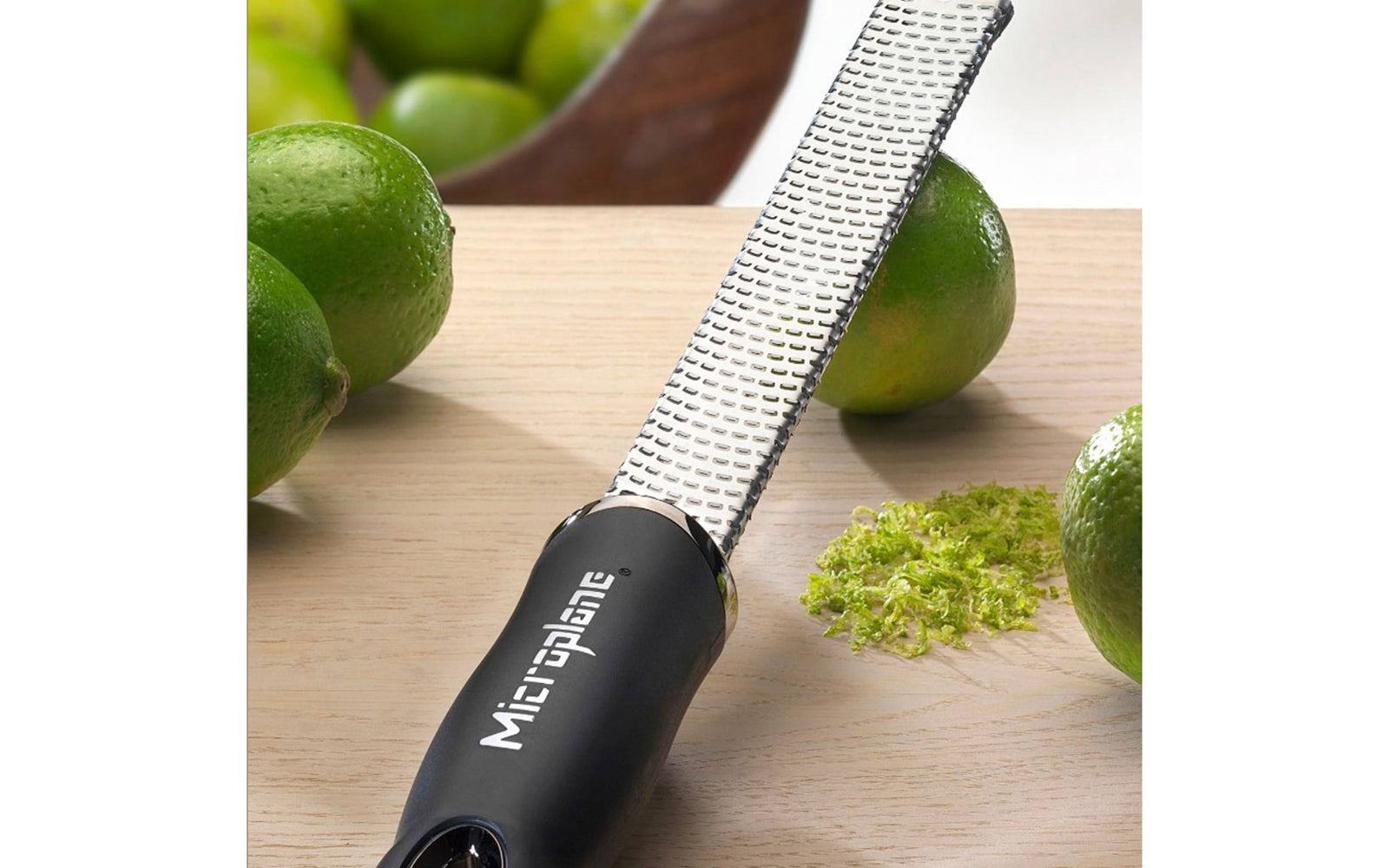 Black Classic Stainless Steel Zester and Cheese Grater (hard handle)