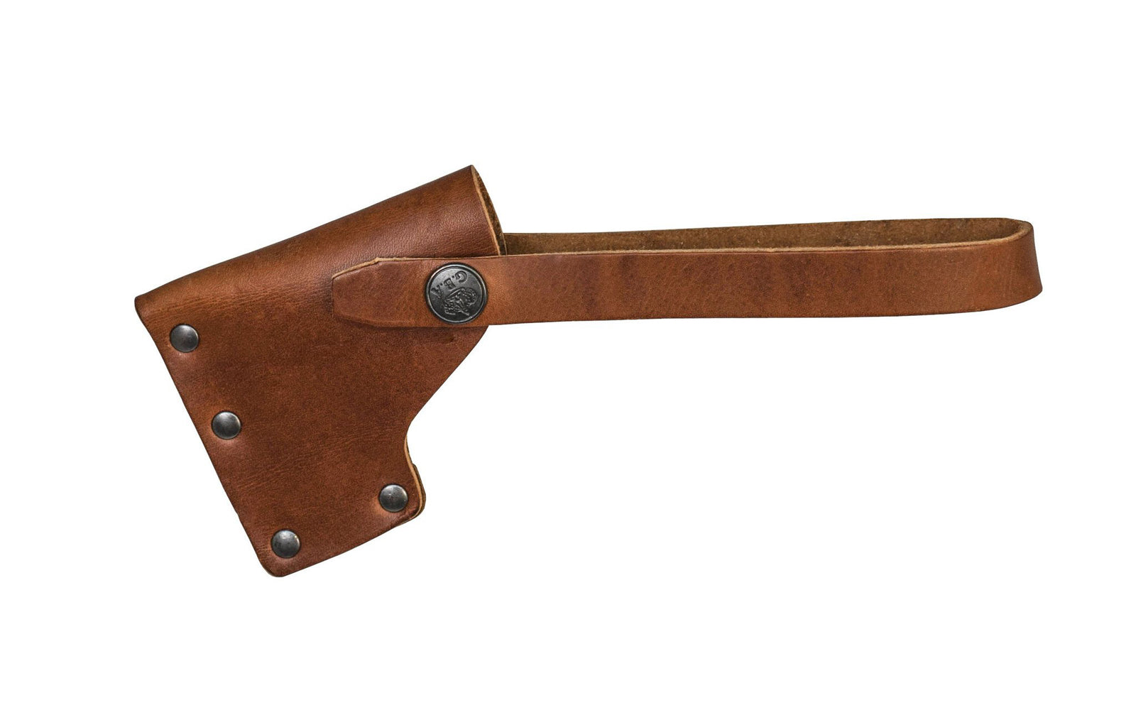 Gränsfors Bruk grain leather sheath is designed for the Mortise Axe No. 485. The vegetable-tanned leather is free from heavy metals & is biodegradable.  7391765485083. Model 485C