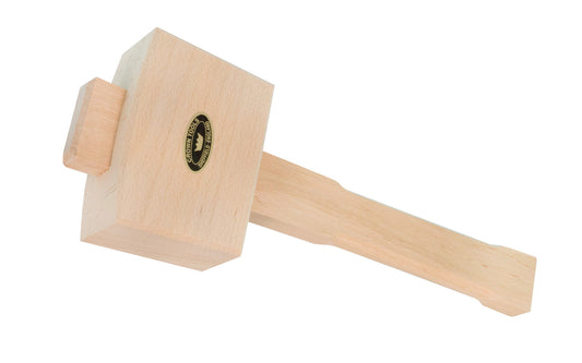 4" Beechwood mallet made by Crown Tools in England. Model 105. High quality mallet is very sturdy & durable. Manufactured from the finest kiln dried Beech. Great for woodworking applications, chisel work, cabinet making, boat building, furniture work, & other uses. Handle is not lacquered. Made in Sheffield, England. 