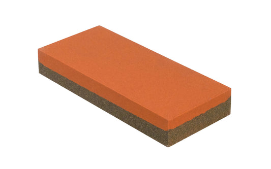 Norton 4" combination coarse / fine grit India bench stone produces keen, long-lasting edges with its combination of coarse & fine grit aluminum oxide abrasive. Use with oil. For clean deburring, it produces sharp edges & quality finishes. 4" length x 1-3/4" width x 5/8" thickness. Norton, Saint Gobain Model IB134.
