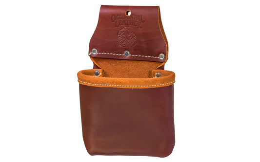 Occidental Leather Pouch Model 5019 - Fits a 3" work belt - Pouch - Utility Bag - Made of genuine leather - Made in USA - Single Leather Tool Bag -  Occidental Leather's single pouch all leather bag. Occidental one pocket bag - One Pouch - Compact pouch. No tool holders. Small Leather Bag
