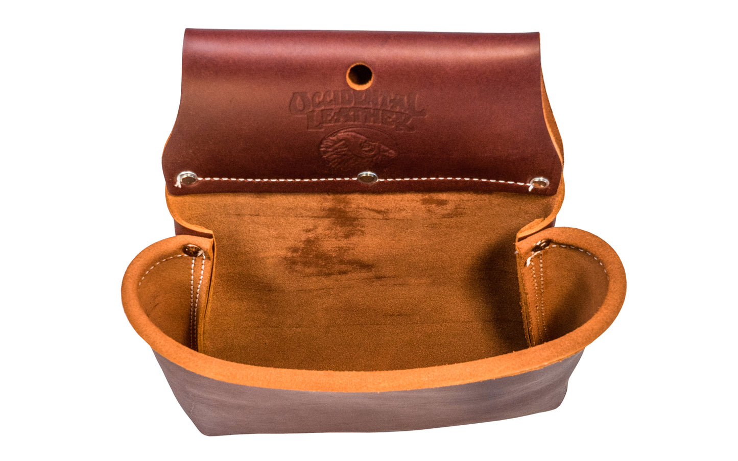 Occidental Leather Large Pouch ~ Model 5024 - Fits a 3" work belt - Pouch - Utility Bag - Made of genuine leather - Made in USA - Single Leather Bag - Tool Bag - 759244007800 - Occidental Leather's largest single pouch all leather bag. Extra large deep bag without tool holders. - Occidental one pocket bag - One Pouch