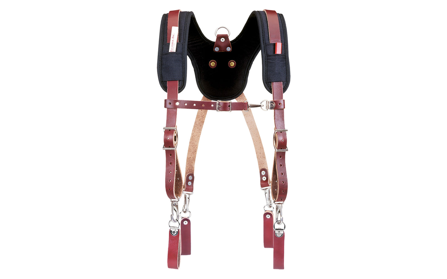 Model No. 5055 - Occidental Leather "Stronghold" Suspension System has very comfortable padded & the contoured yoke relieves hips & lower back strain. Pockets for Pencils or Clip-On Items Located on Both Sides of System. Made of industrial nylon material & genuine leather. Padded Yoke Lined. 759244102406. Made in USA 