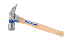 This 24 oz Vaughan 505 framing hammer sets the industry standard for appearance & balance. Superb balance & comfortable grip make this hammer a favorite of tradesmen. Smooth Face. Rust-resistant powder coat finish. Octagonal Neck. Hickory hardwood handle. Vaughan Model 505. Made in USA.