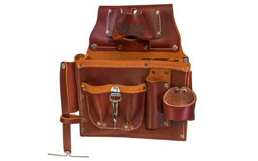 Occidental Leather Engineer's Tool Case 5085 - High Quality Top grain leather case Features internal & external tool organization with 17 pockets & tool holders. holds screwdrivers, markers, strippers, pliers, utility knife, chisels, torpedo level, hammer. Comes with quick release tool snap, strap for electrical tape. 