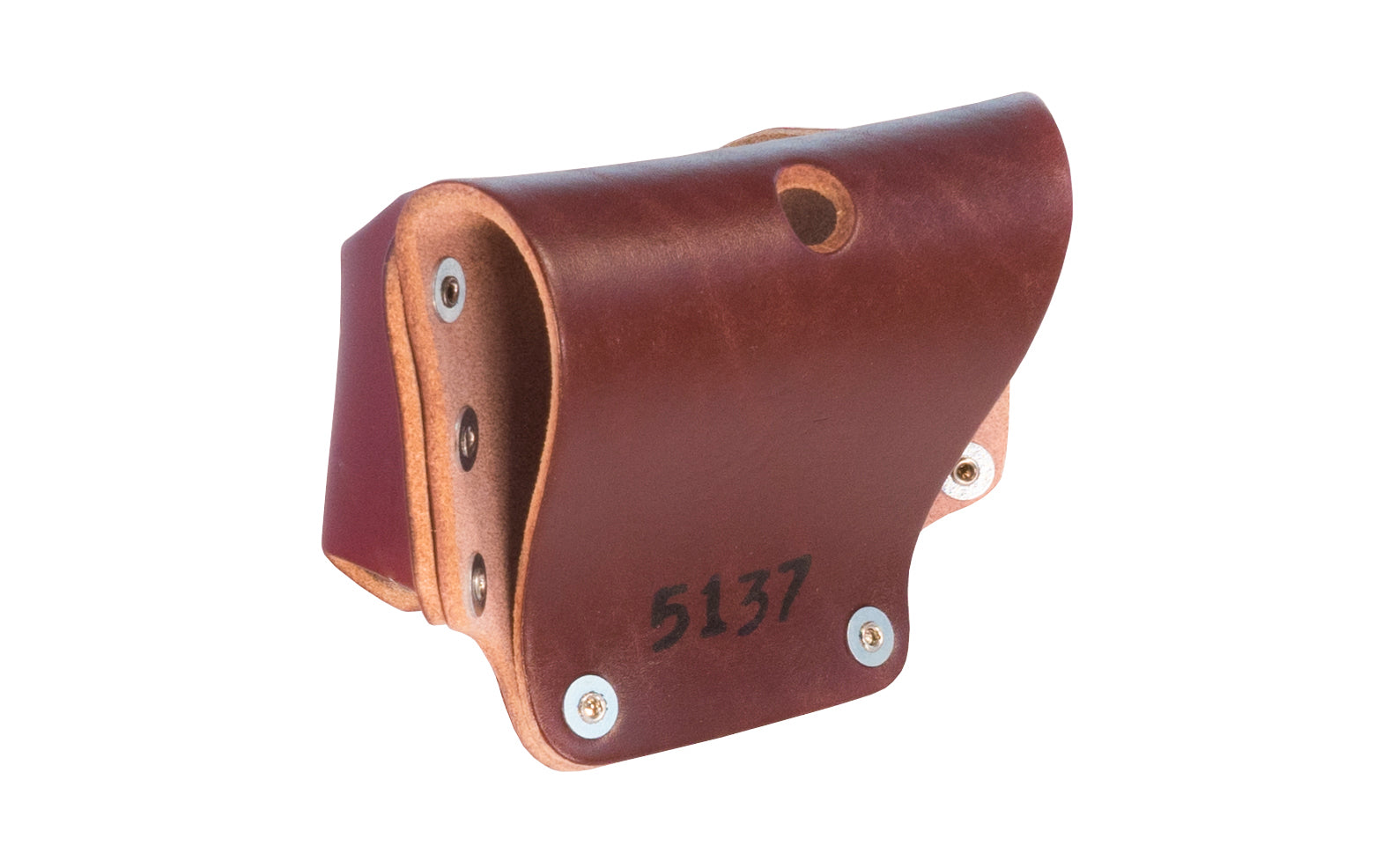 Made in USA - Occidental Leather high mount Large Tape Holder Holster ~ Model No 5137 ~ Quality leather high mount tape pocket holds up to a 35’ tape or the "FatMax". Accepts up to 3" work belt - Fits up to a 3" work belt - High Quality - Large Tape Holder - Riveted - Tape Holster - Hand Made - 759244222203 - Leather 