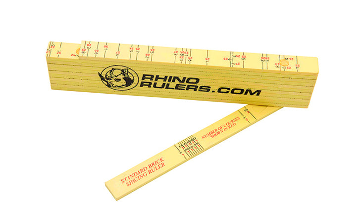 Rhino 6' Brick Spacing Fiberglass Folding Ruler – Hardwick & Sons