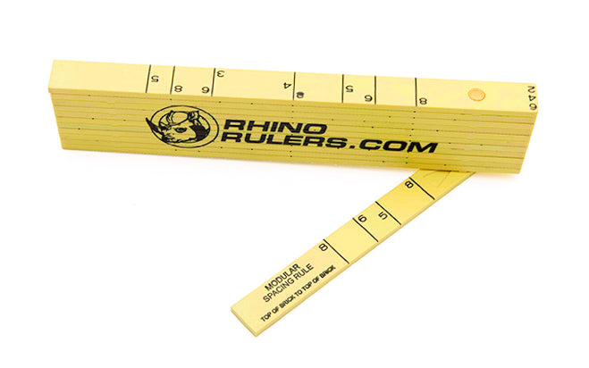 Rhino 6' Modular Spacing Fiberglass Folding Ruler – Hardwick & Sons