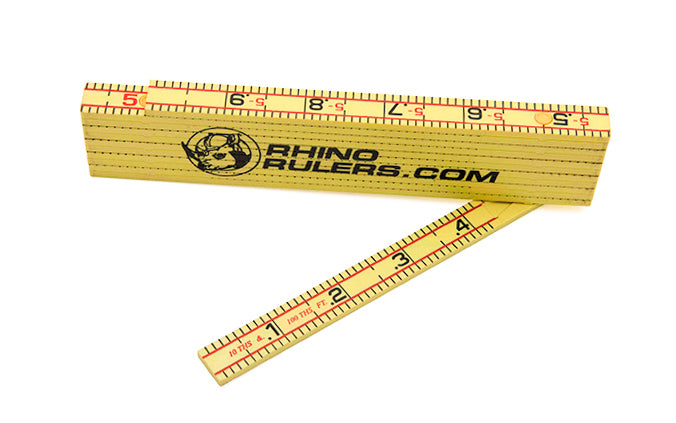 Rhino Rulers 6' Engineer's Fiberglass Folding Ruler with a 1/2