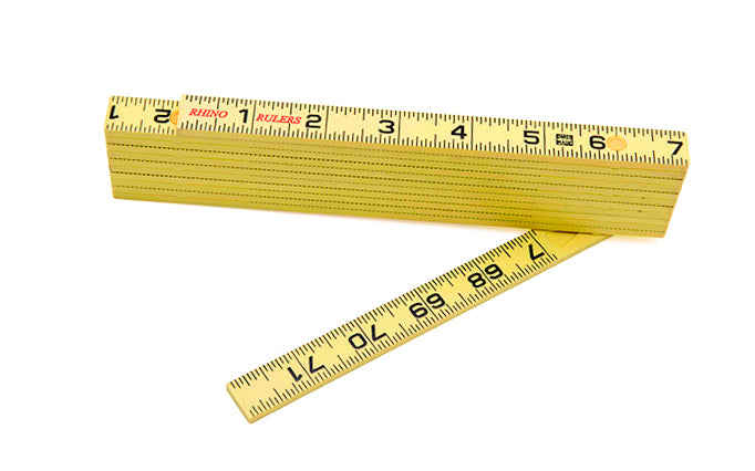 Rhino 6' Carpenter's Outside Reading Fiberglass Folding Ruler