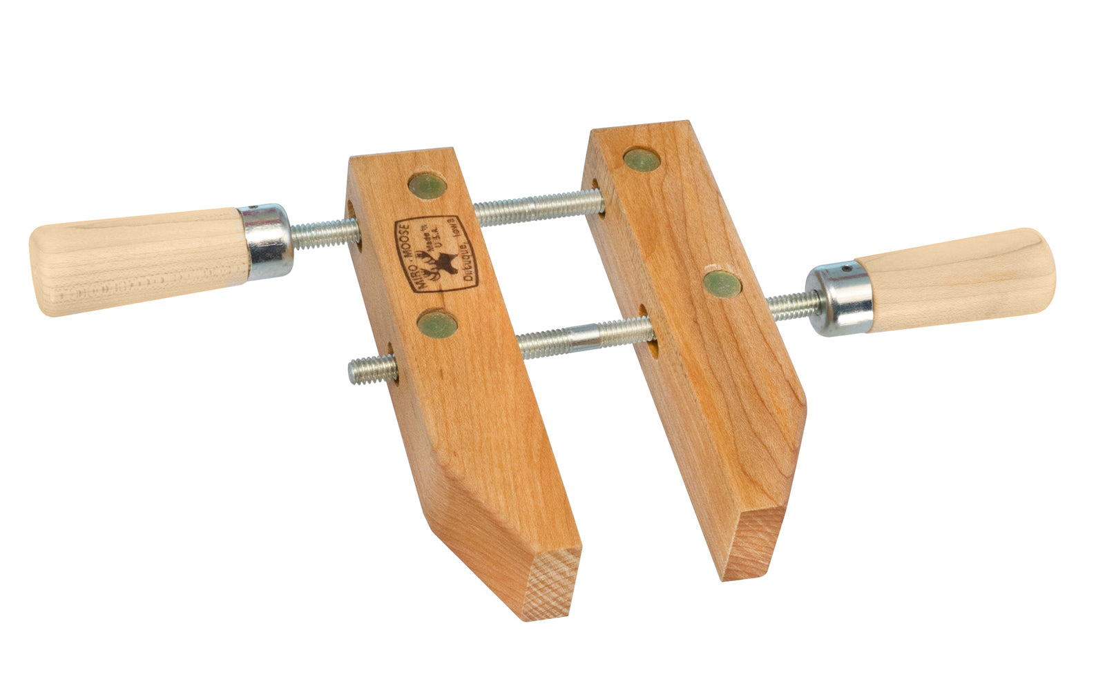 2-1/2" Opening Capacity - 5" Jaw Length - Fine quality hard maple jaws apply even pressure to a broad area. Bench clamp for gluing & assembly work. Spindles & swivel nuts are made of cold drawn carbon steel. Threads have double leads for rapid operation & close tolerances for extra wear. Made in USA. 099687000052