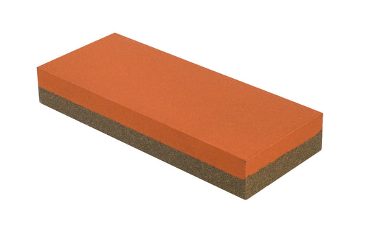 Norton 5" combination coarse / fine grit India bench stone produces keen, long-lasting edges with its combination of coarse & fine grit aluminum oxide abrasive. Use with oil. Ideal for clean deburring, it produces sharp edges & quality finishes. 5" length x 2" width x 3/4" thickness. Norton, Saint Gobain Model IB45.