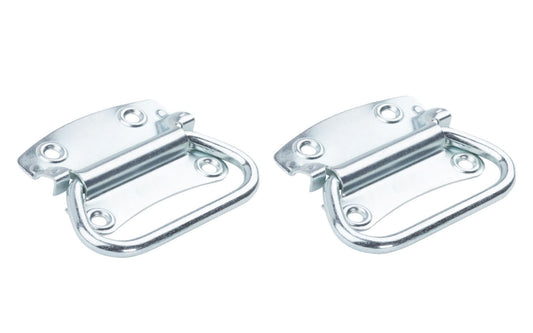 This 3-3/4" chest handle is made of cold rolled steel. Designed for smaller chests & boxes. Zinc-plated steel. Sold as two handles in pack. 