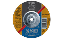 High quality 7" Grinding Wheel made by Pferd in Germany. Model 61006. Designed for steel & stainless steels, but also suitable for cast iron grinding. It can be used for general purpose grinding for metal. Fast cutting action. 7" diameter. 5/8-11 Threaded hub. 1/4" thickness of blade. 4007220692103. Made in Germany.