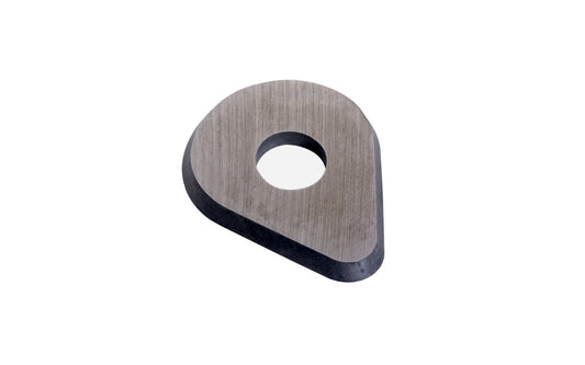 Quality Bahco Pear-Shaped Carbide Blade for the Bahco 625 Scraper. Made of cemented carbide with superior sharpness, for scraping on wood, metal or concrete. Designed for scraping on windows, frames & mouldings with different inverted radii. Model 625-PEAR. 7311518221621. Made in Luxembourg.